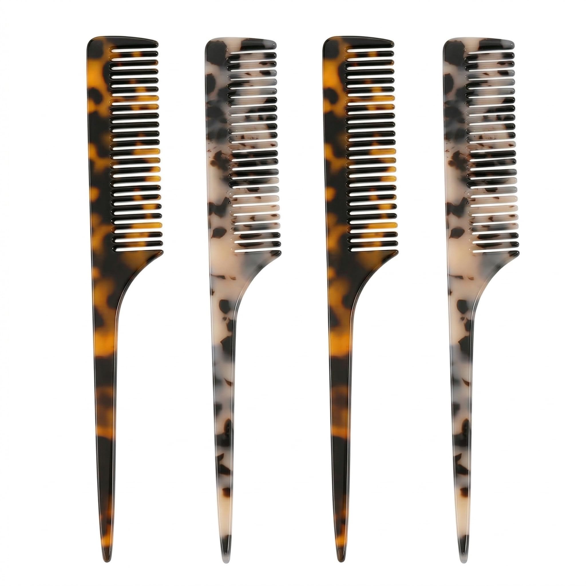 Rat Tail Combs for Women, 4 Pcs, 7.48 Inch Fine Tooth Comb
