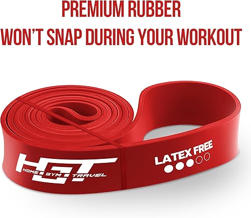 Miniatura 2 de HGT - Banda de resistencia larga  Banda de entrenamiento extra fuerte sin látex para mujeres y hombres  Soporta estiramiento, yoga y pilates  Equipo