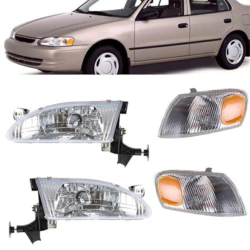 2PCS Driver and Passenger Side Headlamp Assembly Replacement for Toyota