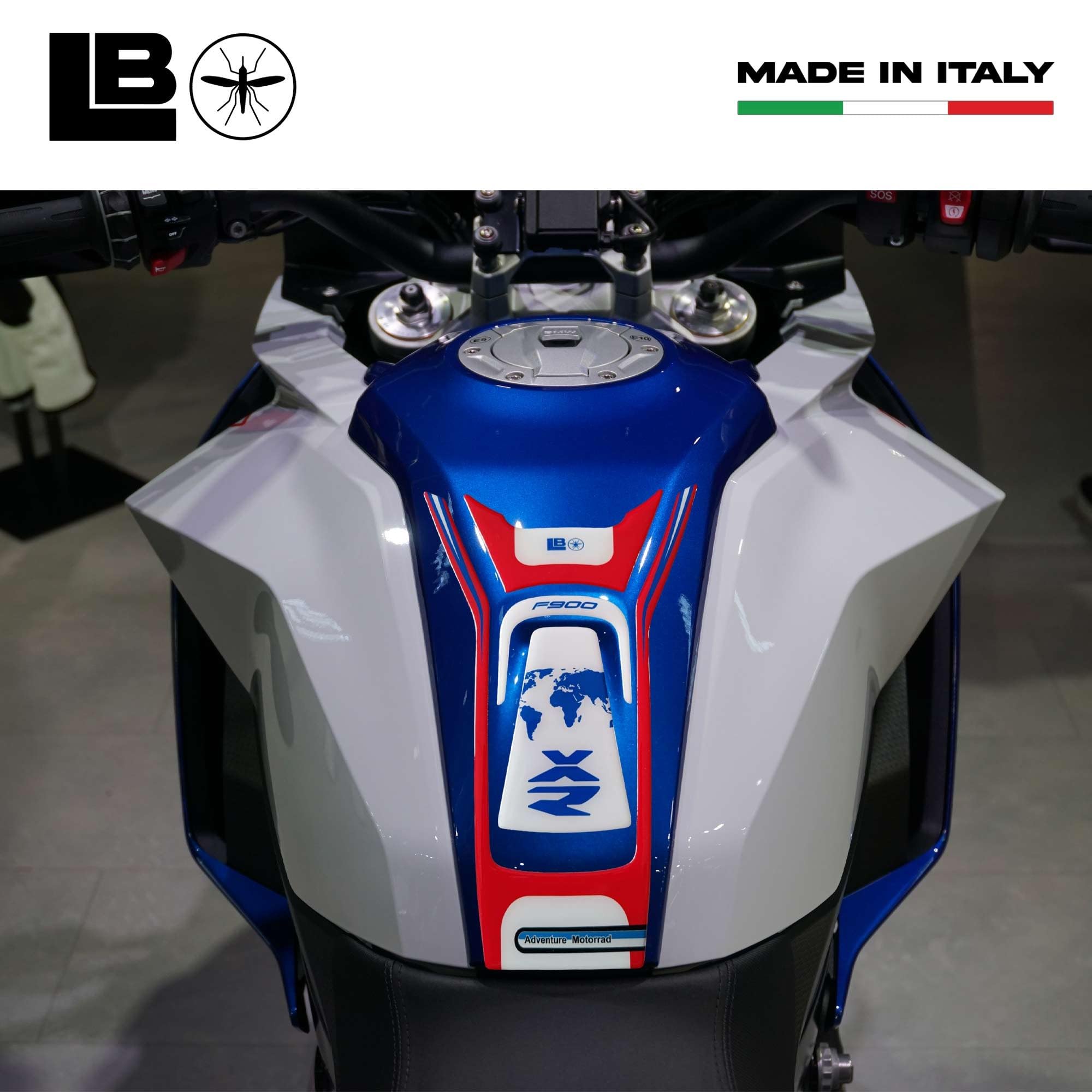 labelbike - Adesivo 3D Moto Paraserbatoio Protezione e Decorazione in Resina compatibile con BMW F 900 XR Sport 2025