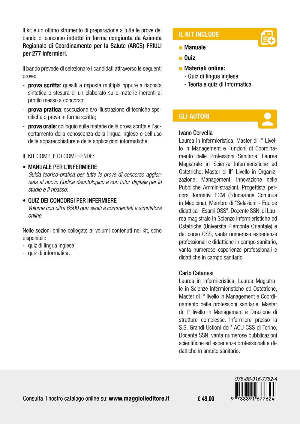 Concorso 277 Infermieri ARCS Friuli. Teoria e test. Kit per la preparazione al concorso. Con espansione online