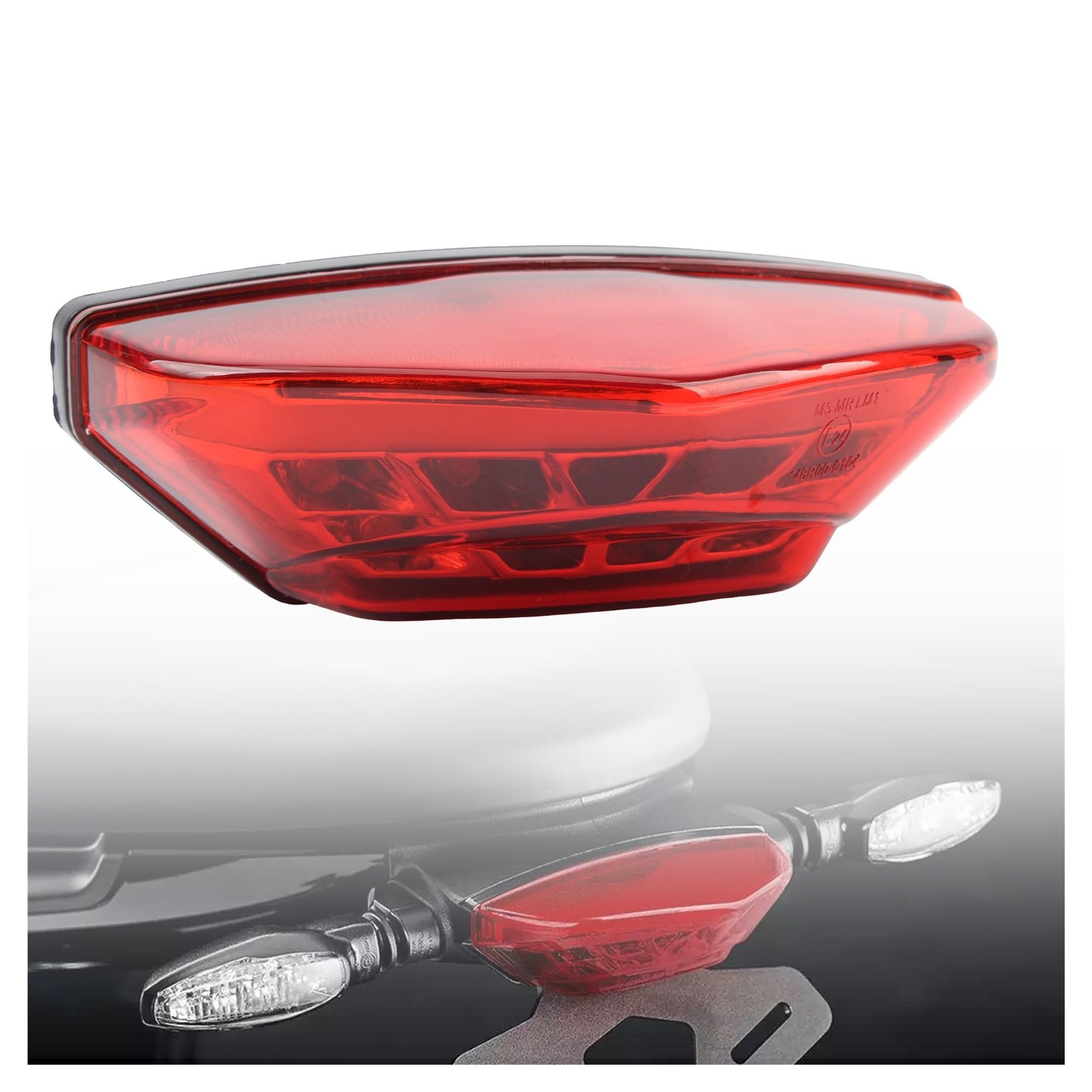 Fanale posteriore per moto Per Scooter Per Cafe Racer 12v Led Tail Brake Light Rear Turtle Lamp Drl Signal Motorcycles Reflector