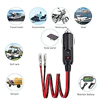 Vista 6 de Cable adaptador de encendedor de cigarrillos macho de 12 V, 24 V, resistente, 14 AWG, paquete de 2, enchufe macho para encendedor de cigarrillos