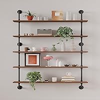 Vista 11 de Estantería flotante para libros estantes de baño sobre inodoro estanterías industriales de tubo estantes de tubería estantes de pared rústicos Blanco