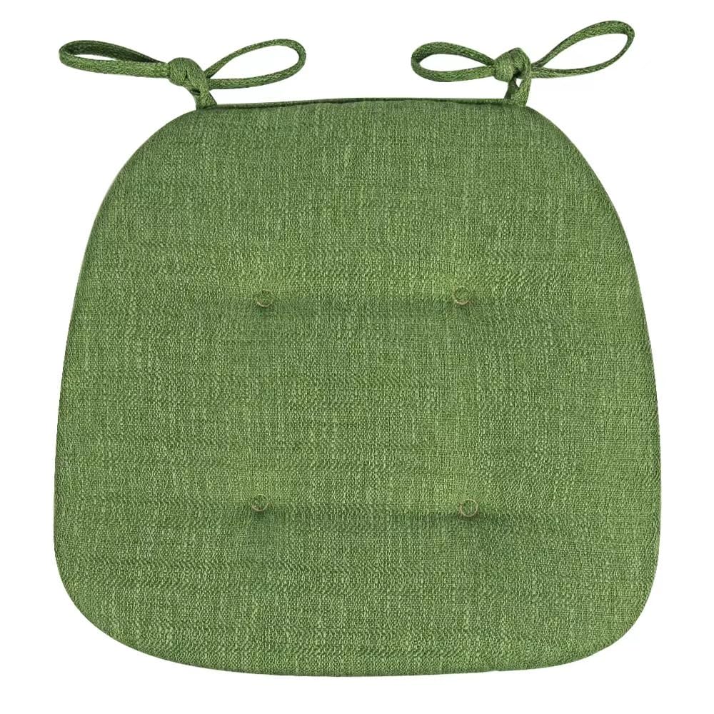 Cojines para sillas de comedor en forma de D lavables color cromado de 42x40 cm pack de 4