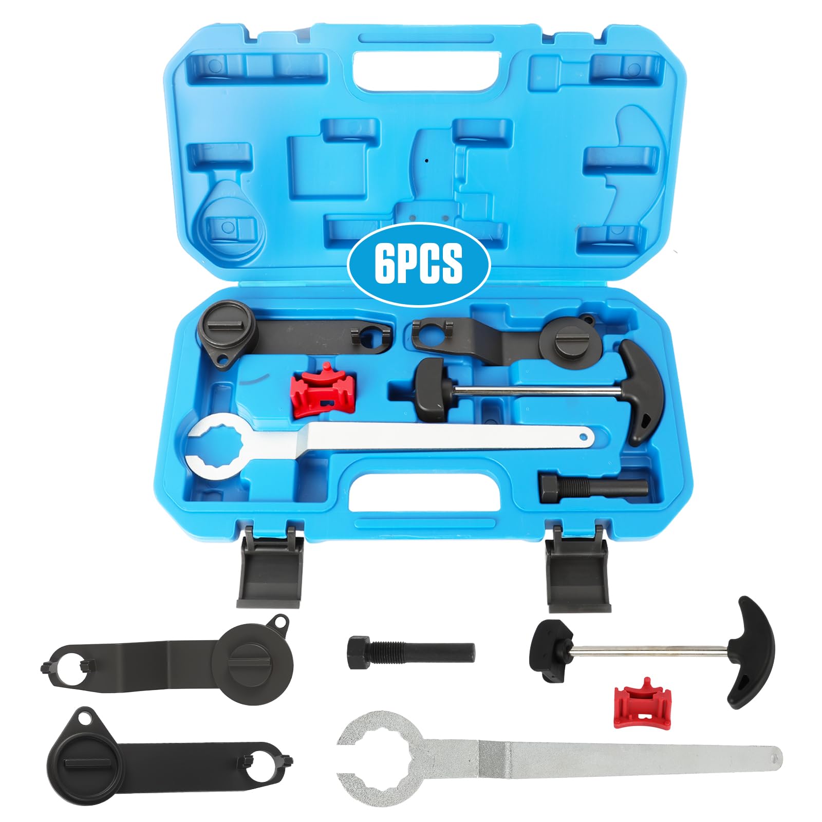 Outil Calage Courroie Distribution Moteur Jeu D'outils Calage d'arbre à Cames et Vilebrequin pour VAG EA211 1.0L 1.2L 1.4L 1.6L FSI TSI TFSI Compatible avec VW/Golf VII/Jetta/Skoda
