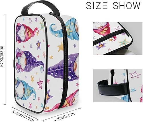 Miniatura 4 de OTVEE Neceser de viaje para hombres y mujeres, kit Dopp de viaje, bolsa de afeitar para accesorios de aseo personal, Gnomos mágicos con estrellas