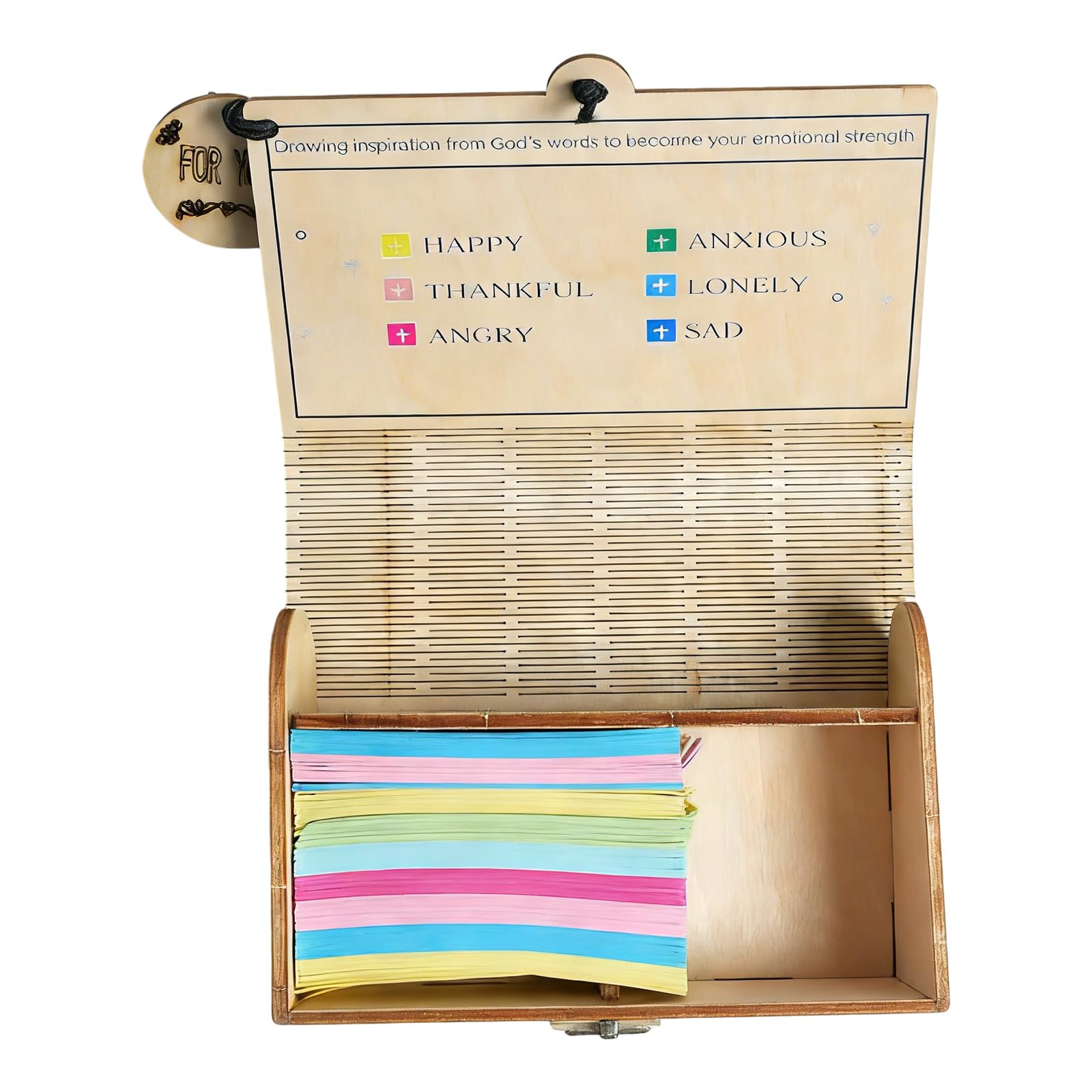 Kalttoy Multifunctional Storage Box for Stationery Notes and Inspirational Design Wooden Note Desk
