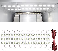 Linkstyle 60 LED Car Interior Roof Lights, 12V LED Strip Lights Kits for RV Vans Trucks Caravans Trailers Trucks Bus Cargo Transport