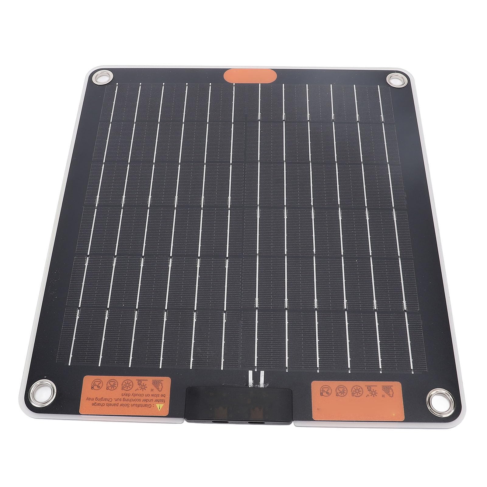 HEEPDD Pannello Solare Portatile Caricabatterie Monocristallino Bifacciale 20W 5V 2A Uscita Doppia Tipo C Ultra Sottile 13,4 X 8,5 Pollici Leggero per gli Appassionati di attività all'aperto da