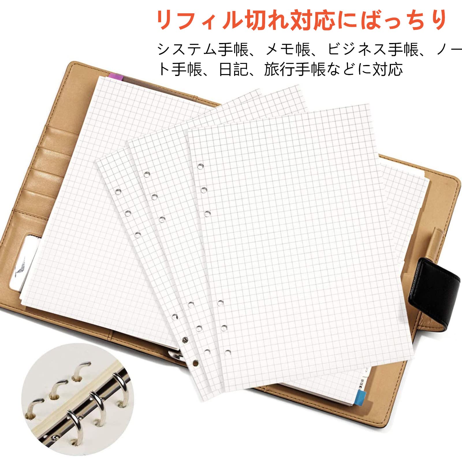 savingリフィル 費目変更 【Plus】 Amazon.co.jp: システム手帳用リフィル A5サイズ 6穴 45枚*3冊