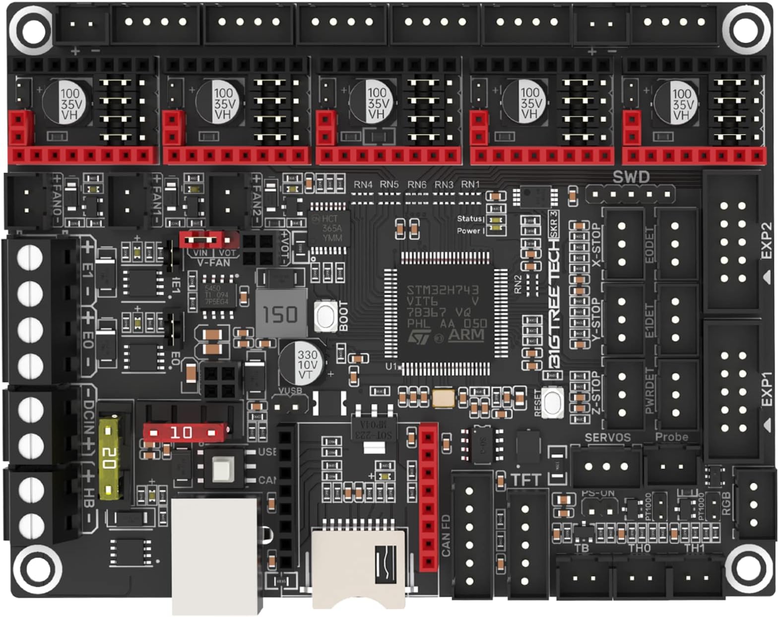 BIGTREETECHSKR 3 Mute Silent Board Motherboard 32bit SKR 2 New Upgrade Controller Board Support TMC2209 TMC2208 A4988 Drivers Compatible with TFT LCD Display FDM 3D Printers DIY Mainboard
