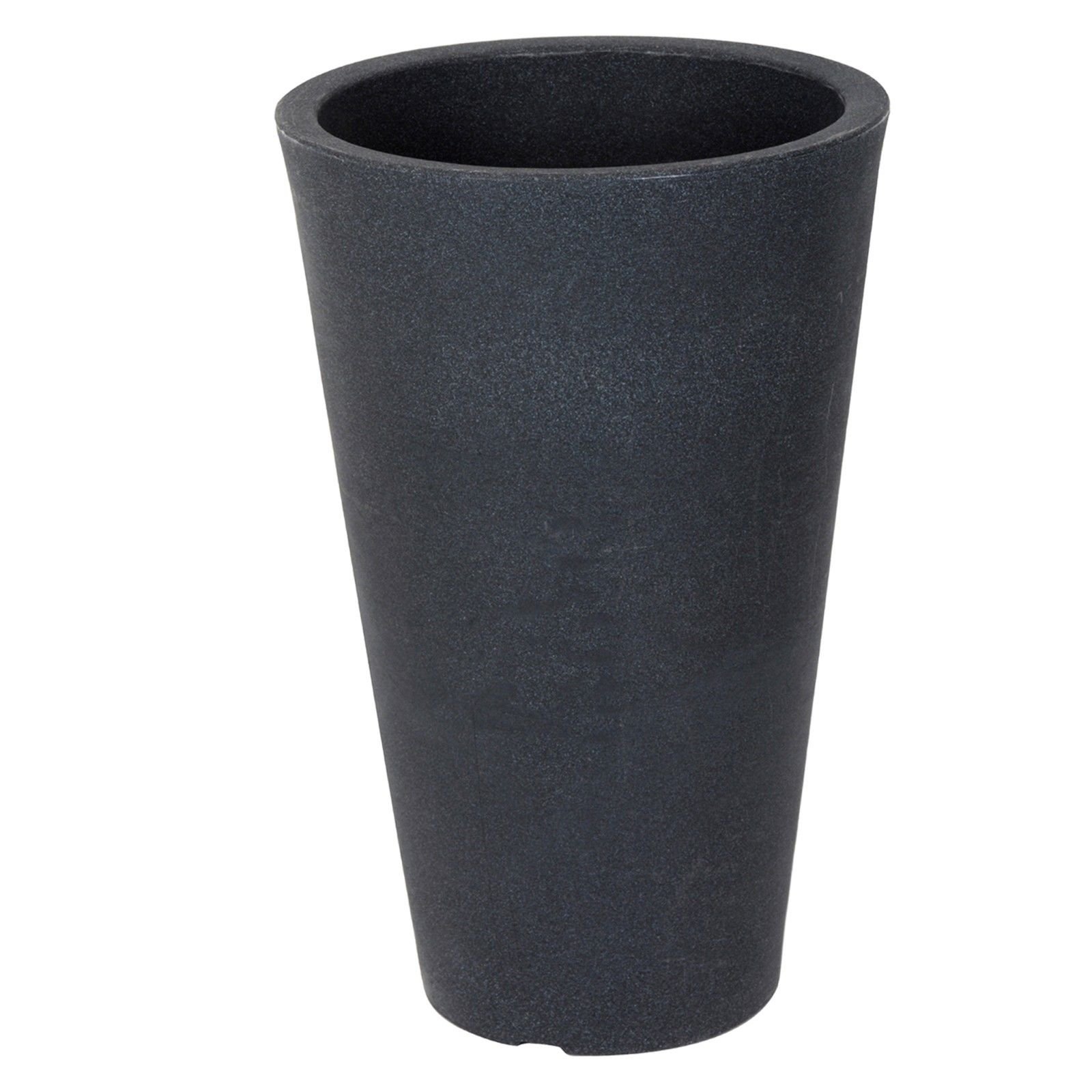 Urbnliving Round Charcoal 2 X Charcoal Medium Round Flowerpot