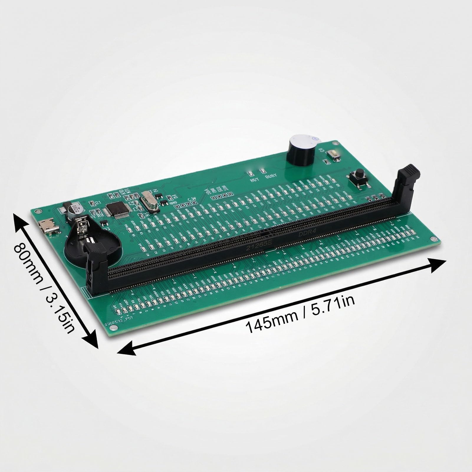 Tester di Memoria RAM DDR4, Analizzatore Diagnostico di Memoria Alimentato a Batteria USB, Tester Indicatore LED con Funzione di Masterizzazione SPD per Computer Server Desktop Portatili