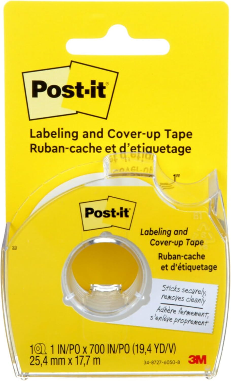 Post-it : Removable Cover-Up Tape, Non-Refillable, 1" x 700" roll -:- Sold as 6 Packs of - 1 - / - Total of 6 Each - Image 2