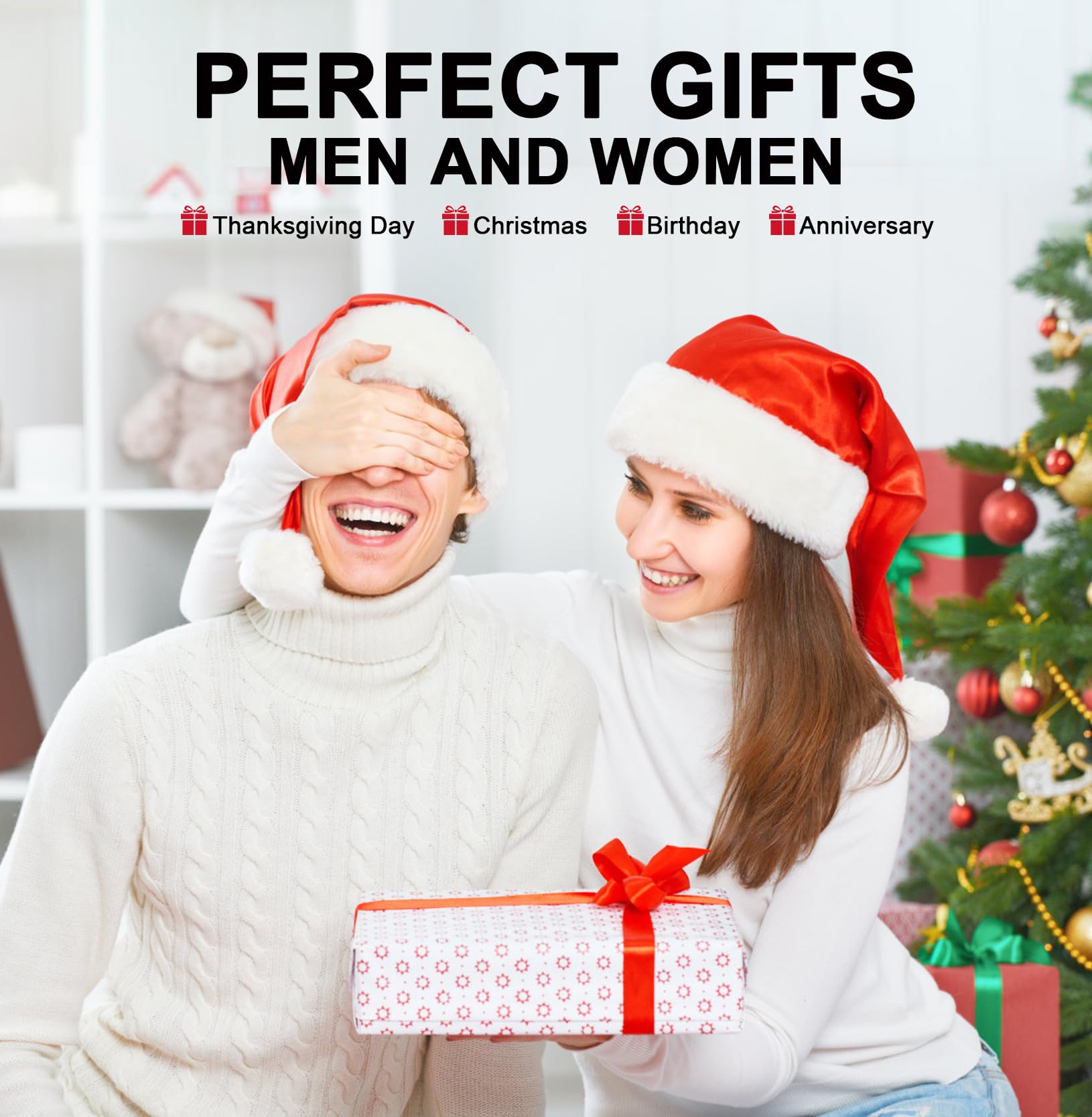 Wmcaps LED Beanie With Fleece Lining For Men And Women, Cozy Breathable Winter Hat With A Light Built-in, Type-C Rechargeable Hat With Warm Soft Headlamp Hat, Christmas Birthdays Gift, Army Green