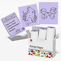 Vista 12 de Phomemo Papel Térmico Autoadhesivo Blanco, Etiqueta Adhesiva Brillante Imprimible para Phomemo M02/M02 Pro/M02S/P2S/M03/M04S Mini Impresora