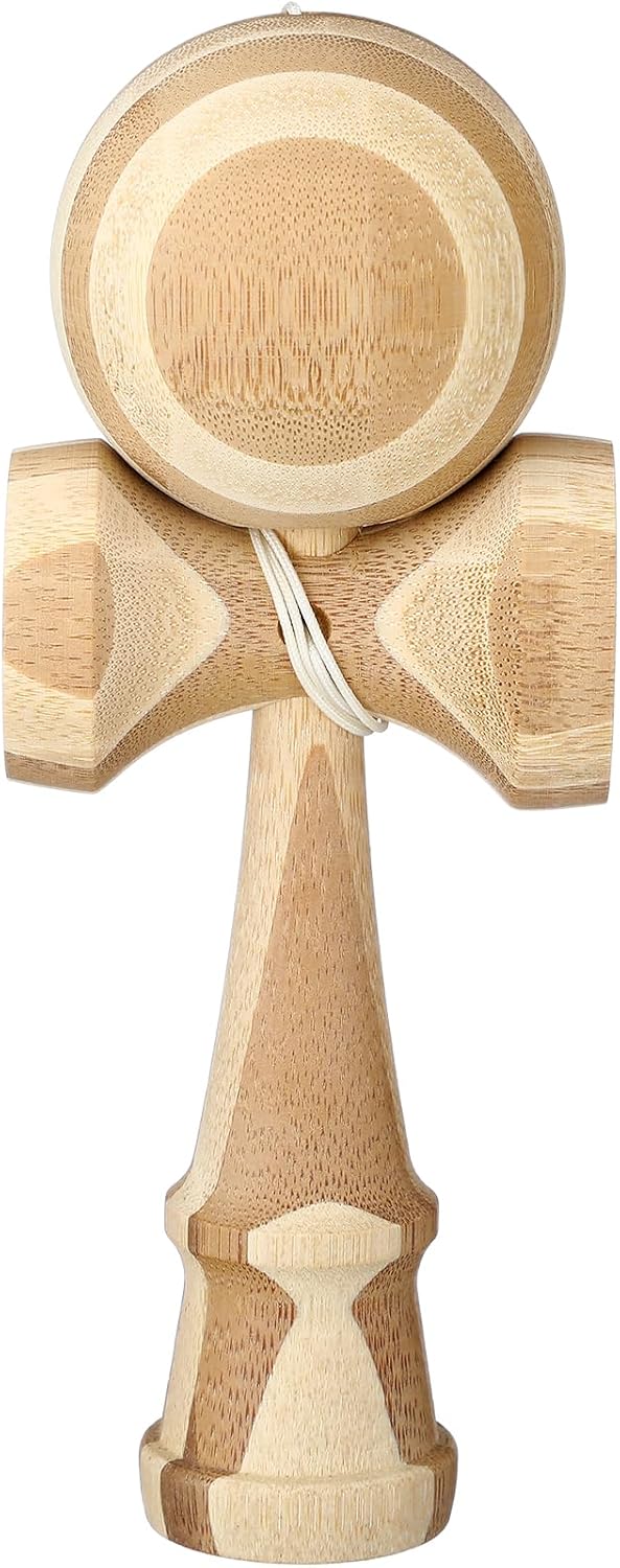 Shappy Bamboo Kendama Include String Mini Kendama Pocket Size for Beginners & Pros Made of Funny Event Party Favor Gift Present Supplies