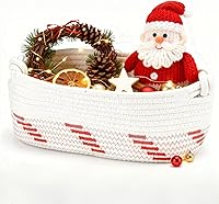 Vista 8 de Cesta pequeña para regalos vacía, cesta de almacenamiento tejida linda para papel higiénico, cesta de regalo decorativa vacía para llenar para baby