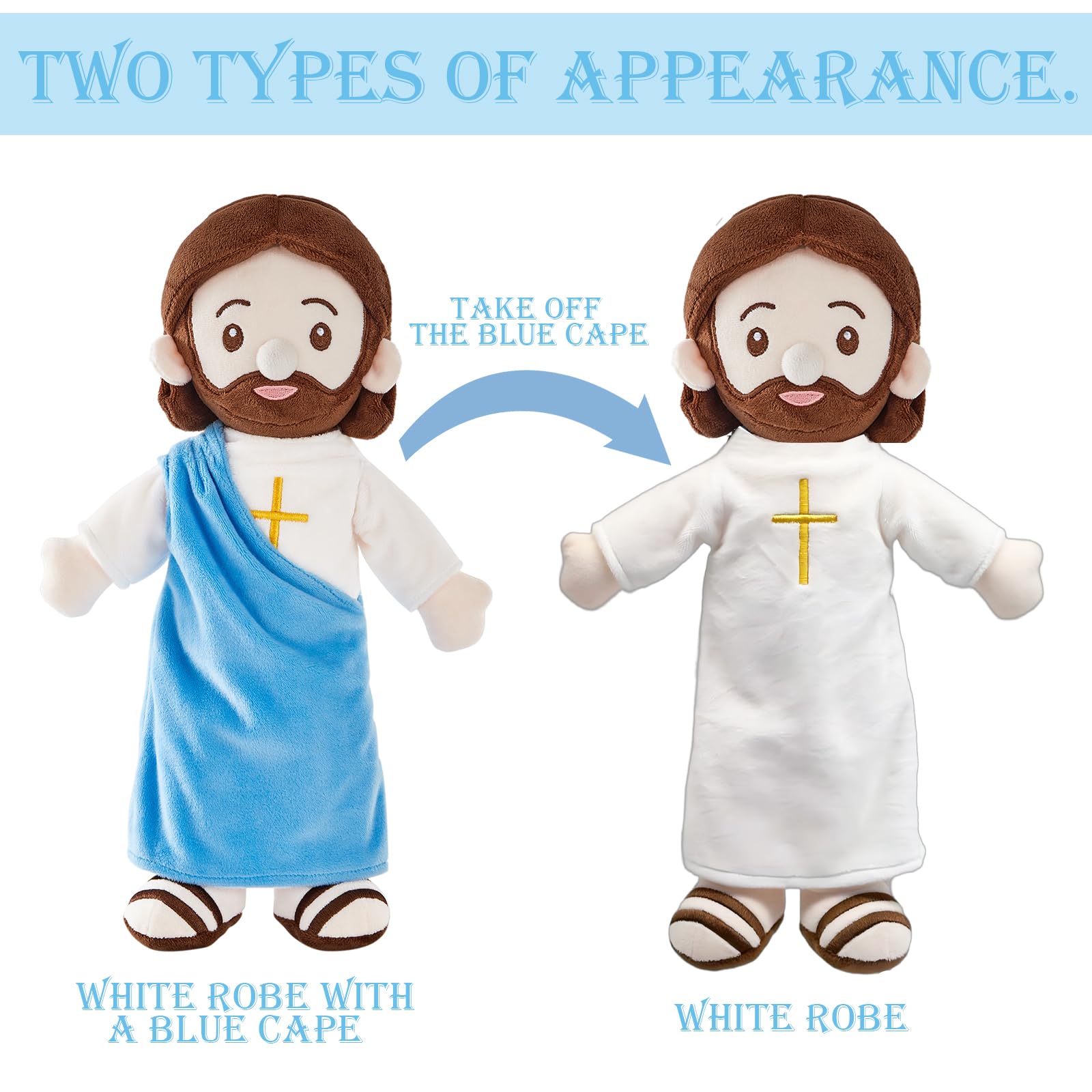 Amazon.com: BOKUFLY Jesus Plush Doll Jesus Plushie Stuffed Toy