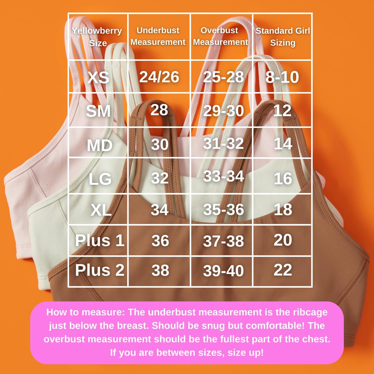 Yellowberry Luna Strappy Back Sports Bra for Girls Comfortable Everyday Training Bra for Tweens & Teens