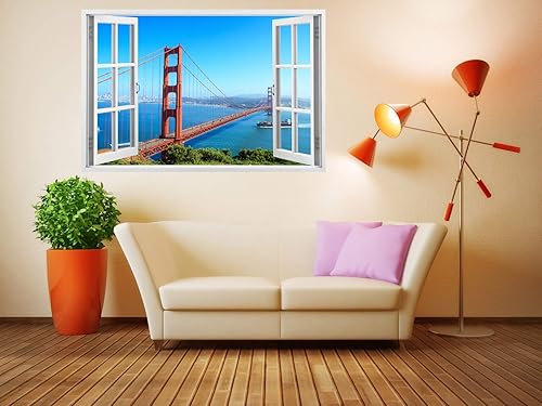 Miniatura 10 de Mi Alma Calcomanías de vinilo extraíbles 3D para pared, diseño de marco de ventana, amplia variedad de vistas realistas, fáciles de aplicar,