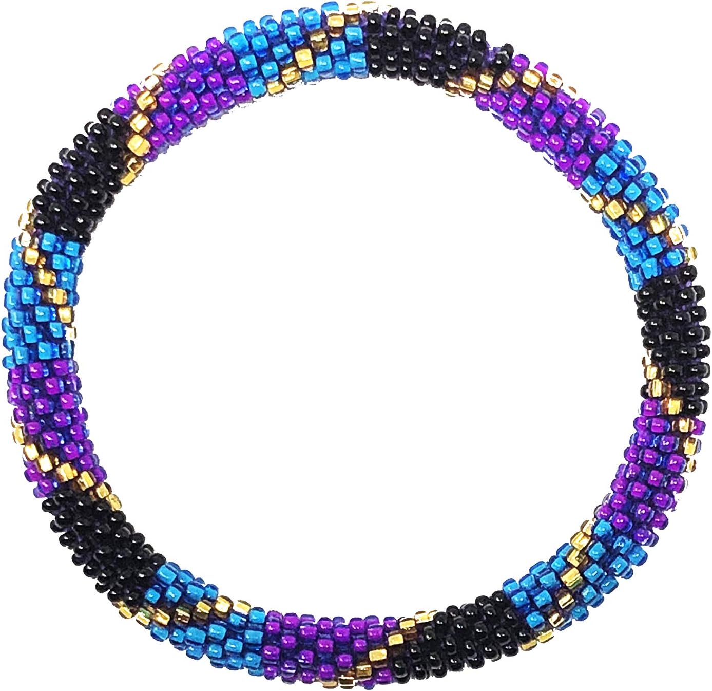 Wigspedia Crochet Glass Seed Bead Nepal Boho Bracelet - P01