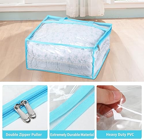 Miniatura 8 de JiaGeMei Bolsas de almacenamiento de vinilo para sábanas, manta fina, almohada de sofá, ropa (morado)