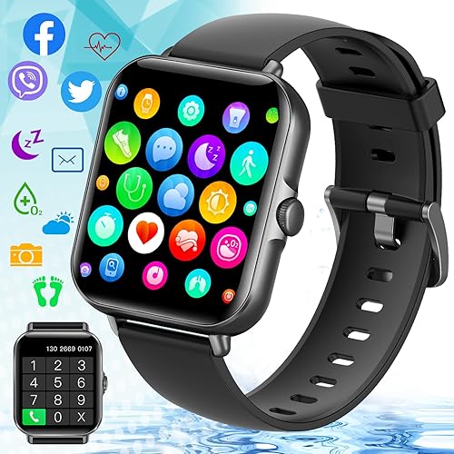Reloj inteligente hacerresponder llamada reloj de fitness con monitor de frecuencia cardíaca de presión arterial de 169 pulgadas pantalla táctil disponible en Yaxa Colombia