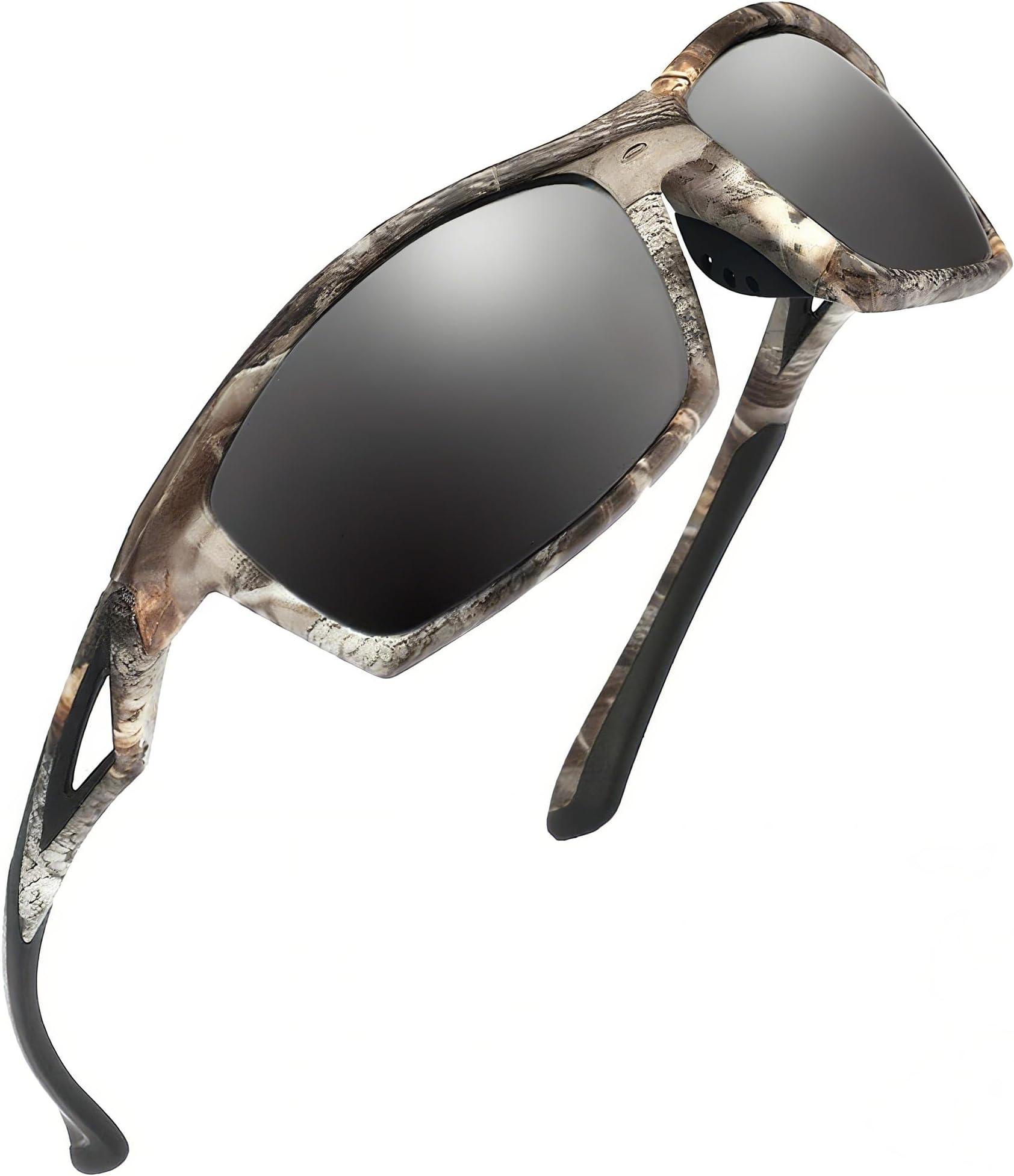 Camo Polarized Wrap-around Sport Sunglasses for Men Women UV400 Driving Fishing Hunting Sun Glasses