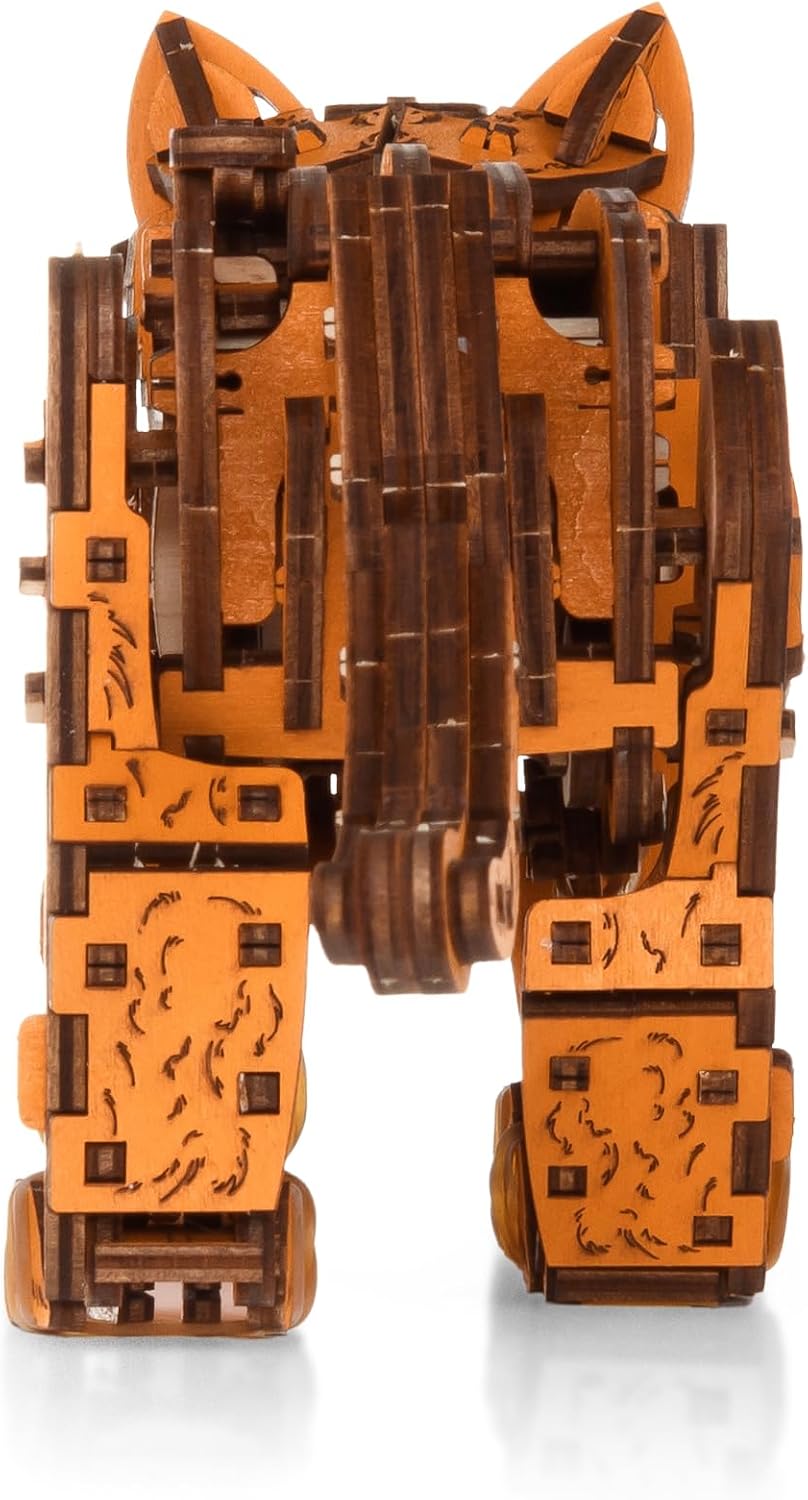 EWA Eco-Wood-Art Ginger Kitten 3D Wooden Puzzle, 236 Pieces, 13.82 x 3.31 Inches, Wood