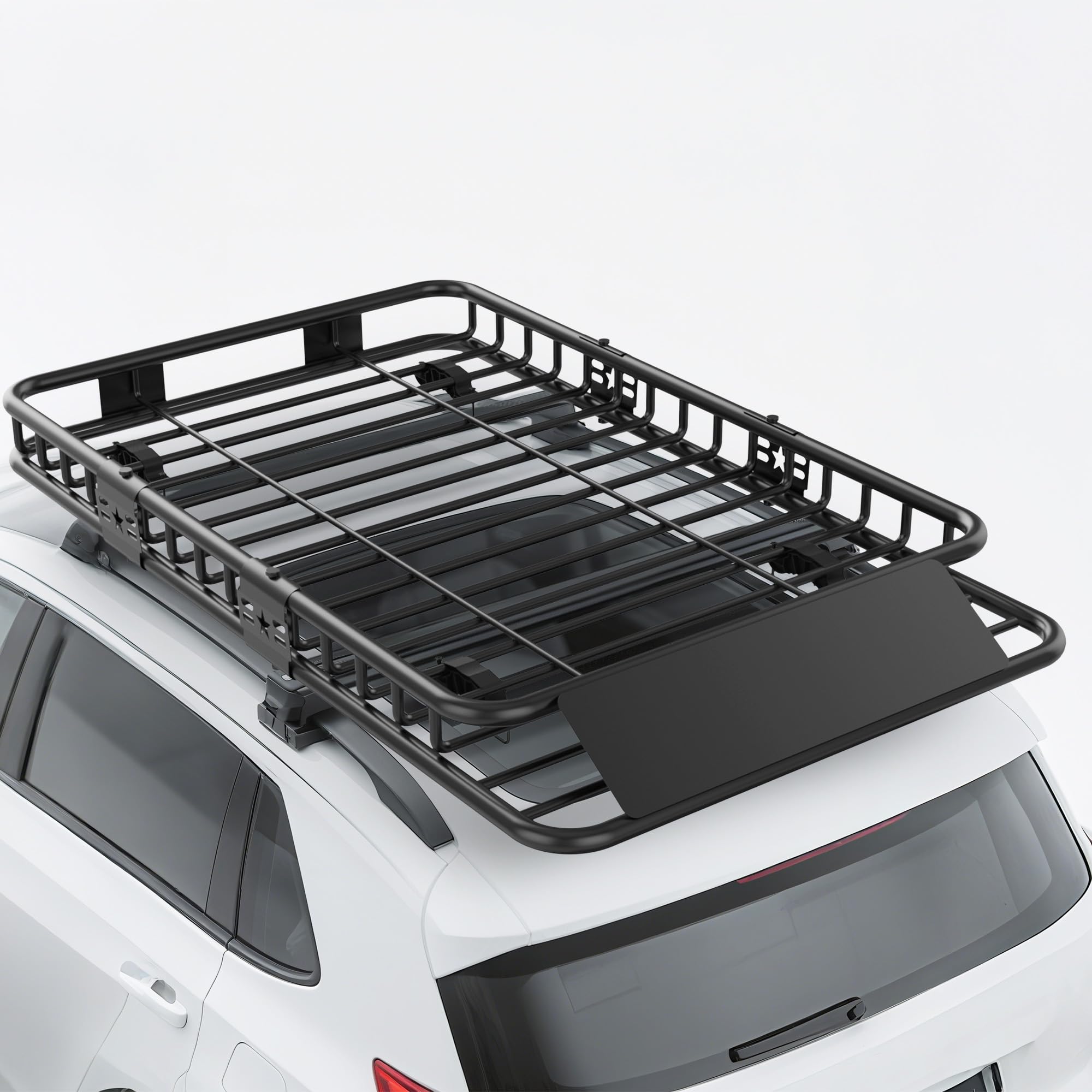 Porte-Bagages de Toit Robuste Universel pour SUV/Camion – Grand capacité 90 kg – Panier avec Extension, Gestion optimale du Chargement, idéal pour véhicules Utilitaires – Trois Sections,