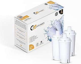 QPD-B01 - Compatible With Brita Replacement Filter, Brita Classic Reduces Chlorine, taste and odor, chloramine, particulate, iron, manganese, zinc and total dissolved solids (TDS) OB03 (3 Pack)