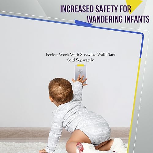 Miniatura 9 de ENERLITES 61580-TR-SVWP - Receptáculo dúplex serie Elite con placa de pared sin tornillos, grado residencial, resistente a manipulaciones, 15 A 125