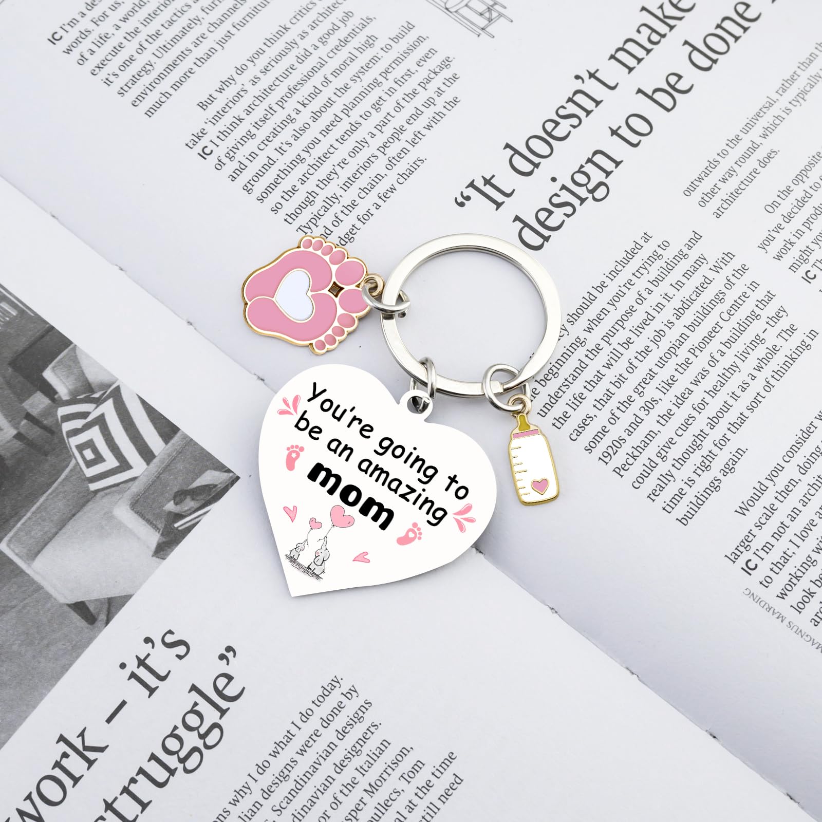 First Mothers Day Keychain Gift For New Mom Pregnancy Gifts For Expecting Mom Pregnant Women First Mama Pregnant Friends Pregnancy Postpartum Gift New Mom Gifts Mothers Day Gift For Wife Key Ring
