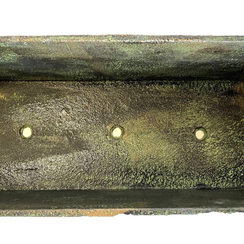 Jardinière de Balcon ou Fenêtre Balconnière Vasque Longue Bac en Fonte Vert Anglais 15x21x60cm