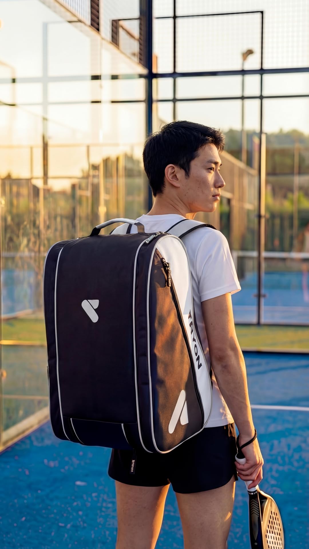 RYON Borsa Padel con Scomparti Termici, Porta Racchette, Utilizzabile anche come Zaino da Trekking