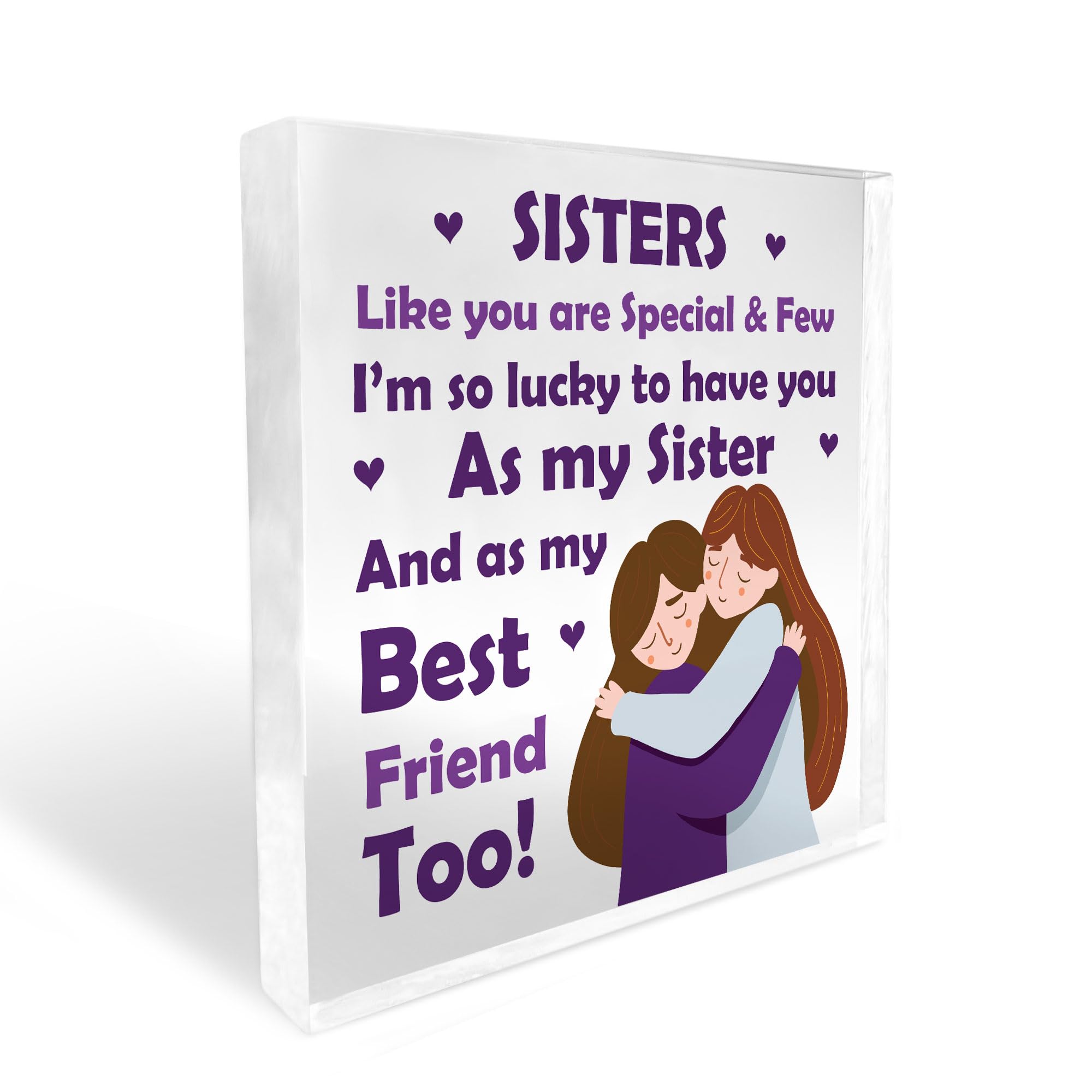 Red Ocean Sister Gifts Thank You Gift For Sister Her Best Friend Plaque Sister Christmas Birthday Gifts Keepsake