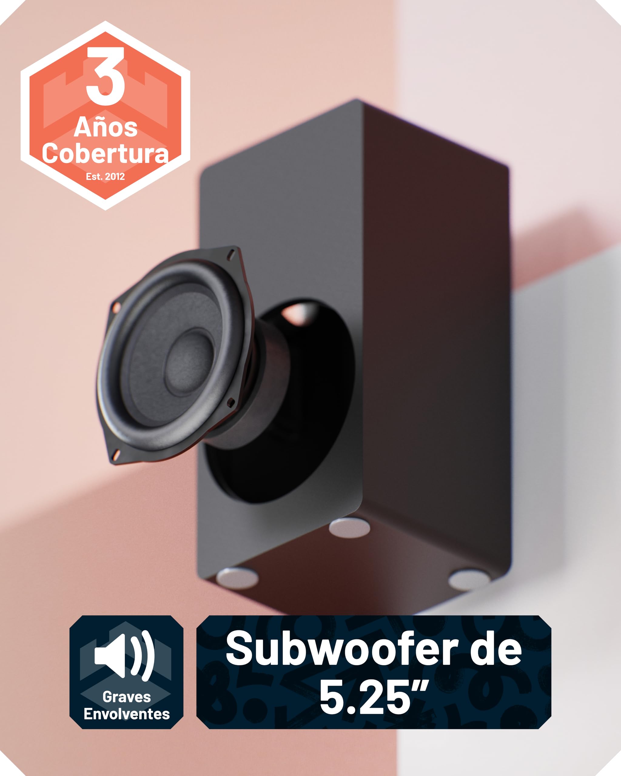 Oakcastle SB80 Xtra Barra de Sonido TV Home Cinema 200W 2.1 Canales Bluetooth 5.3 HDMI ARC Óptica AUX USB