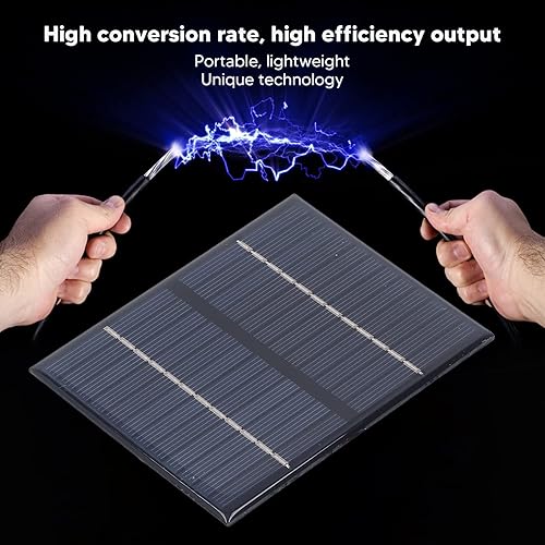 Miniatura 4 de 1.5W 12V Panel solar, panel solar ligero portátil de salida de alta eficiencia de polisilicio para cargador de batería