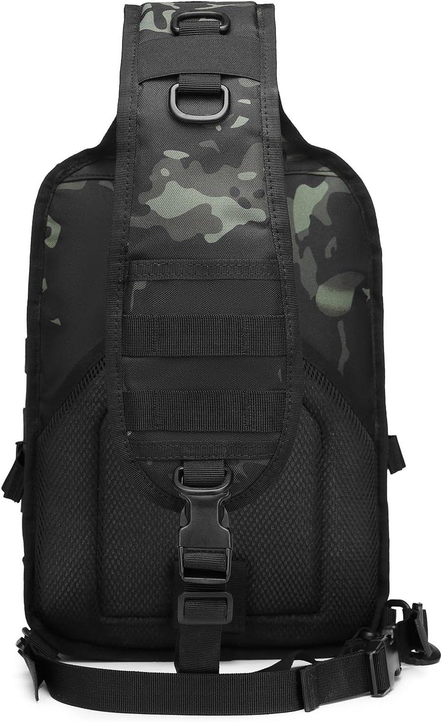ATBP Tactical Crossbody Backpack Large Sling Pack With Holster Shoulder Bag For Men Outdoors Hiking Camping Gym
