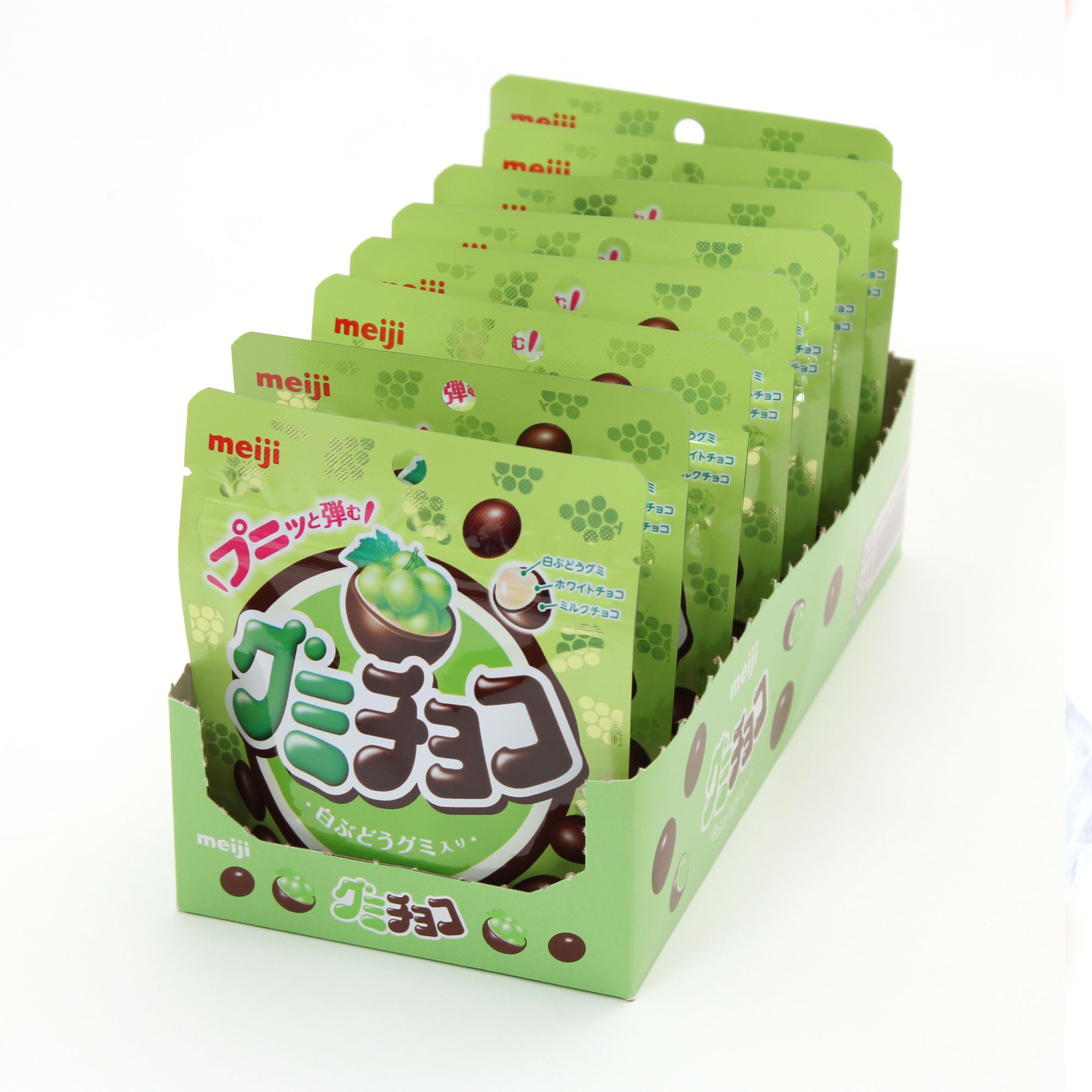 Amazon.co.jp: 明治 グミチョコ白ぶどう 40g×10個 : 食品・飲料・お酒