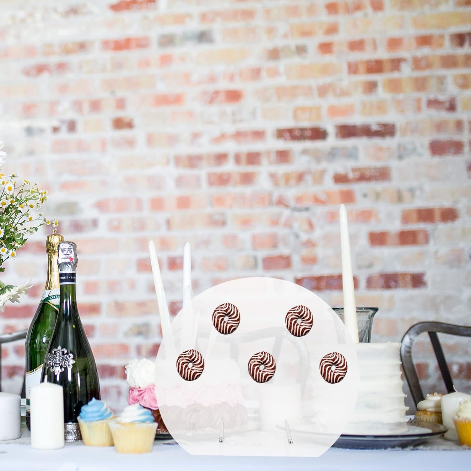 1set Clear Donuts Display Stand for Party Decorations Sturdy Doughnut Rack for Events for Weddings and Birthdays Transparent Design for Showcasing Treats