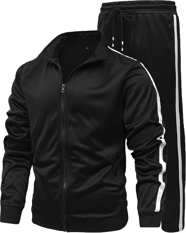 Chándal GXAMOY Athletic 2 piezas hombre chándal informal cremallera completa jogging traje buzo conjunto deportivo entrenamiento ropa deportiva