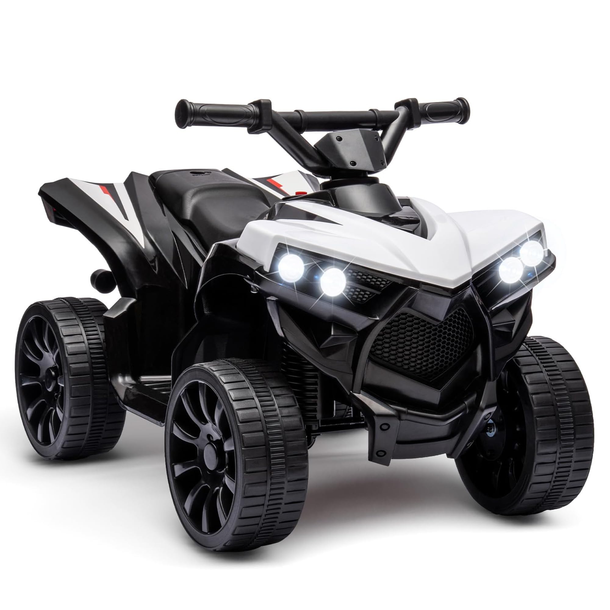 Quad eléctrico Niño 6V, coche eléctrico para niños con LED y música, 1,5-3 Km/h, cuerno, Quad todoterreno para niños de 3 años