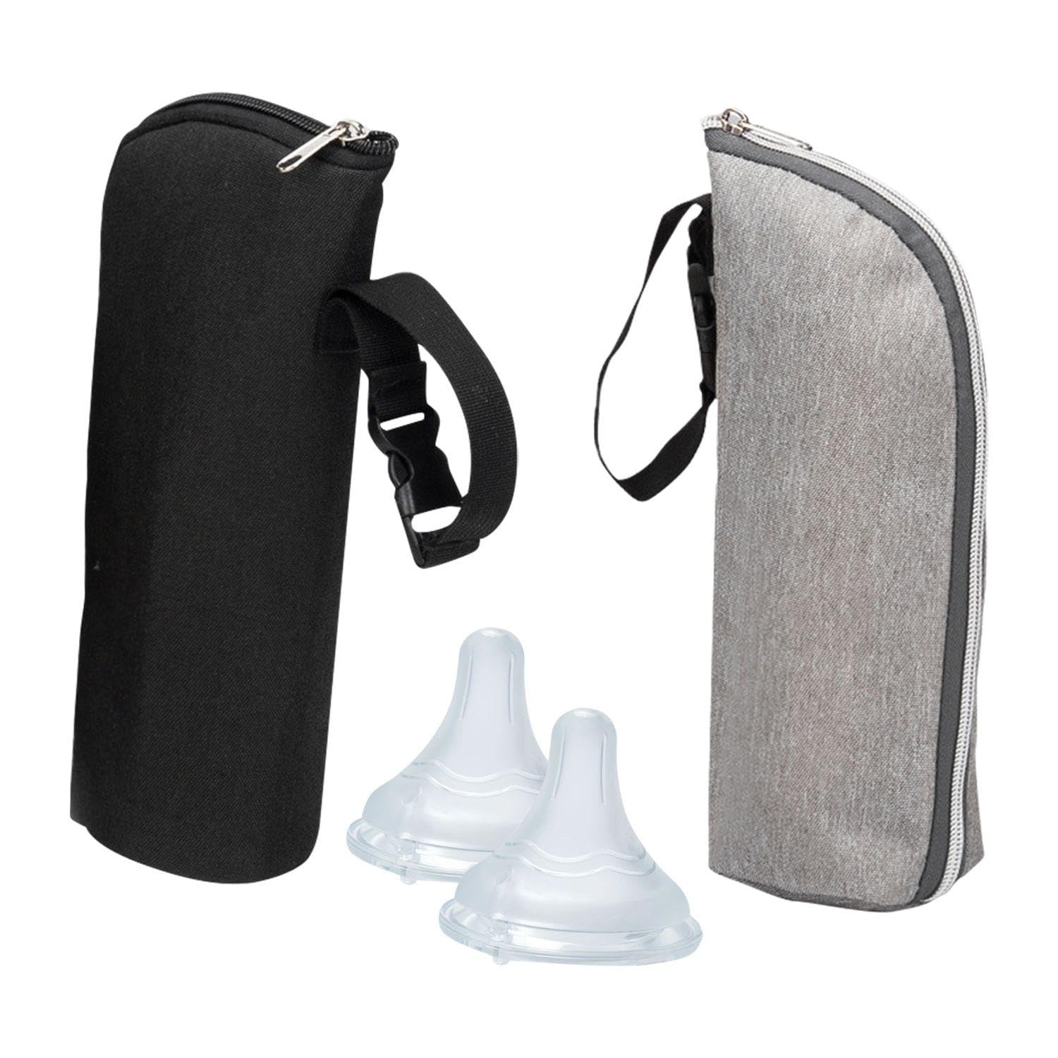 Borse Per Bottiglie Da 2 Pezzi E Ciucci Da 2 Pezzi, Borsa Per Bottiglie Isolata, Borsa Per Bottiglie Portatile, Adatta Per Viaggi E Uso Esterno