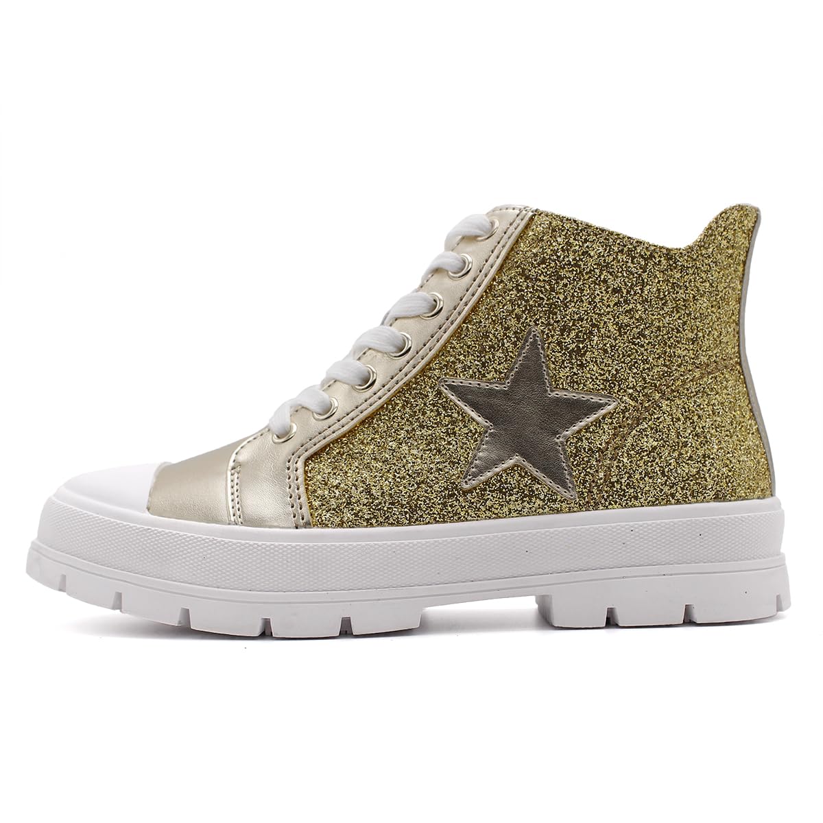 Laforst Women's Multicolor Glitter Nonslip Comfortable Sneaker Gold 12
