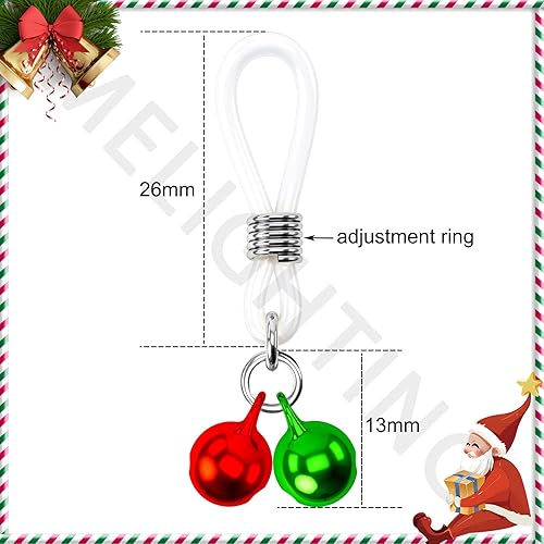 Miniatura 6 de Melighting Christmas Nipple Rings Fake Nipple Piercing Jewelry with Bell Adjustable Non-Piercing Nipple Piercing for Women Faux Nipple Jewelry