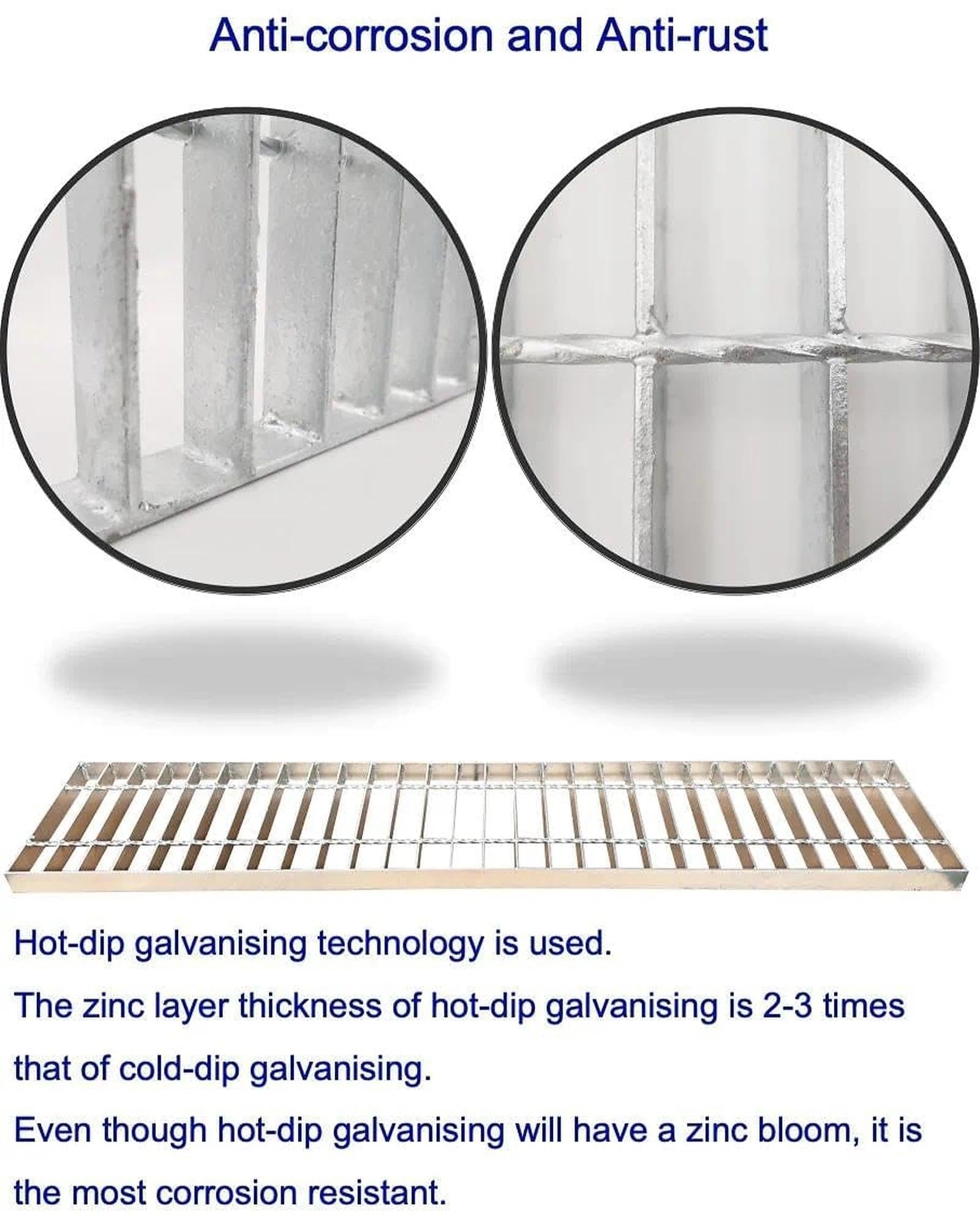 Rejilla Acero Galvanizado para Entrada 1000 x 200 mm