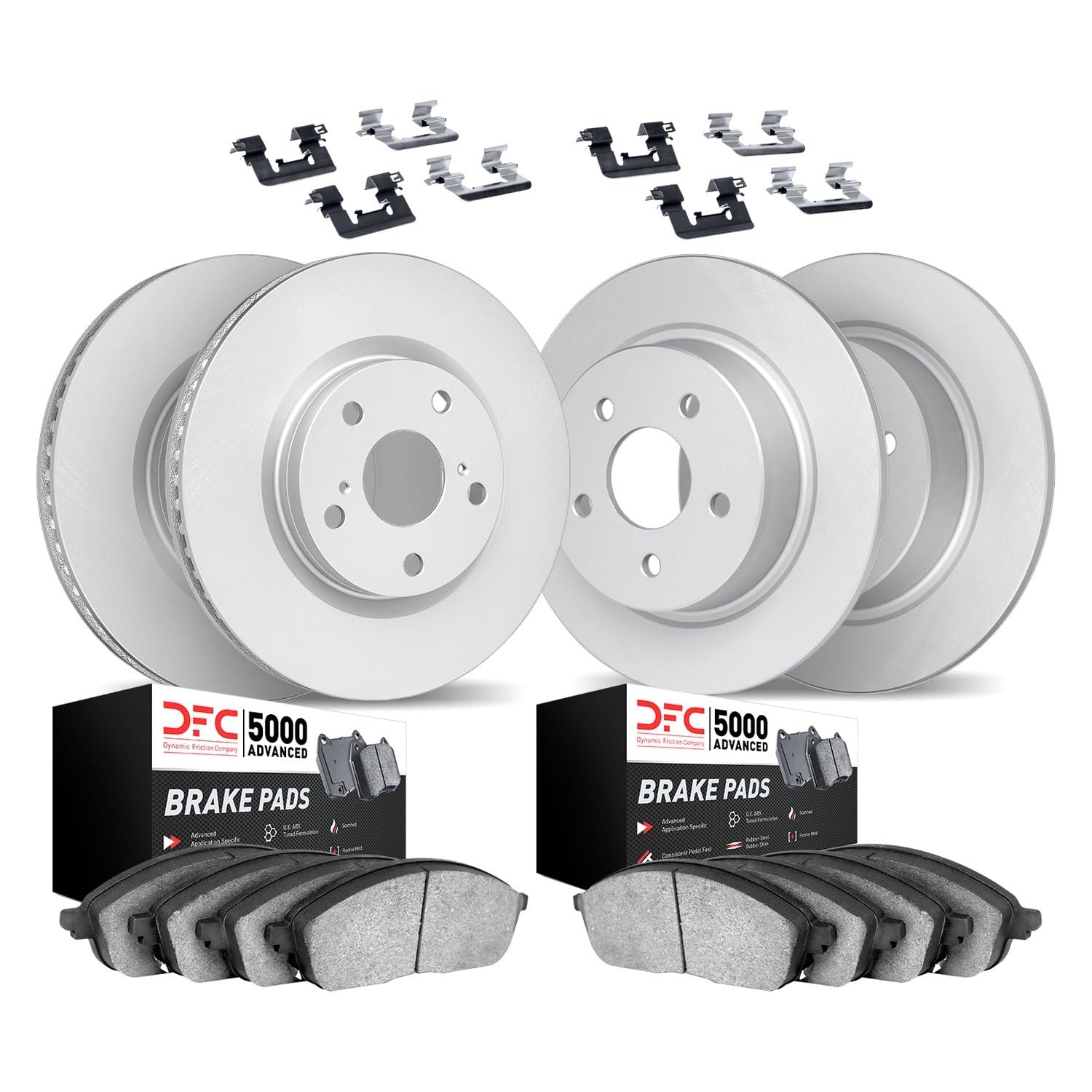 Dynamic Friction Company Brake Kit For 2020-2023 Hyundai Palisade, Kia Telluride| Front and Rear 5000 Advanced Brake Pads and Rotors Kit|Hardware